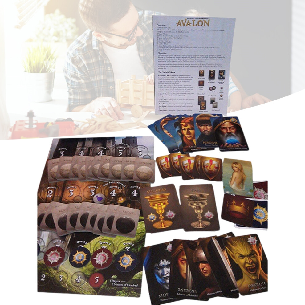 Children's Interactive Card Board Game Avalon Family Party Table Game 20*15*4.8Cm 7621373912276