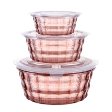 3 Pieces Salad Bowl Reusable Fruit Bowl for Steamed Vegetables Berries