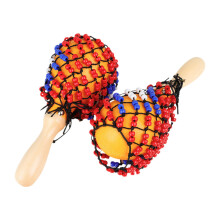 2Pcs Wood Maracas Portable Hand Percussion for Concert Game Playing Bi