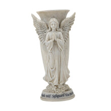 Angel Pray Flower Vase Practical with Spikes Remembrance Cemetery Deco