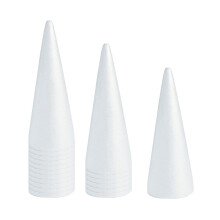 16x Craft Foam Cones Project Foam Tree Cones for Painting Wedding Xmas