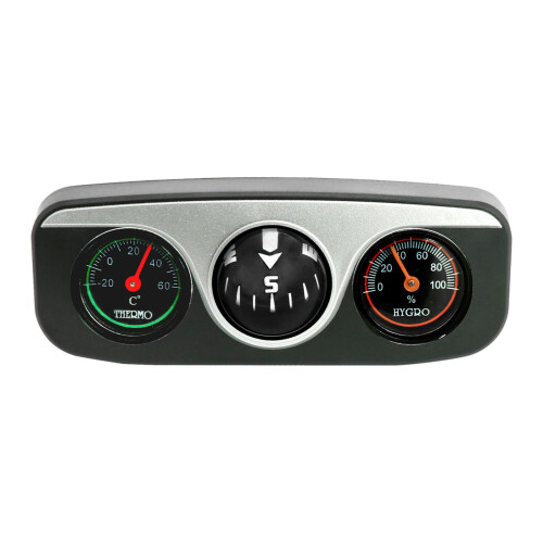 Car Thermometer Hygrometer Compass Multifunctional Car Dashboard Compa