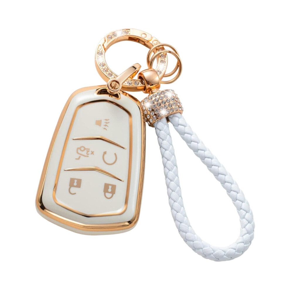 Car Key Fob Cover Auto Accessories Key Fob Shell For Cadillac 5 Button 6901423234369