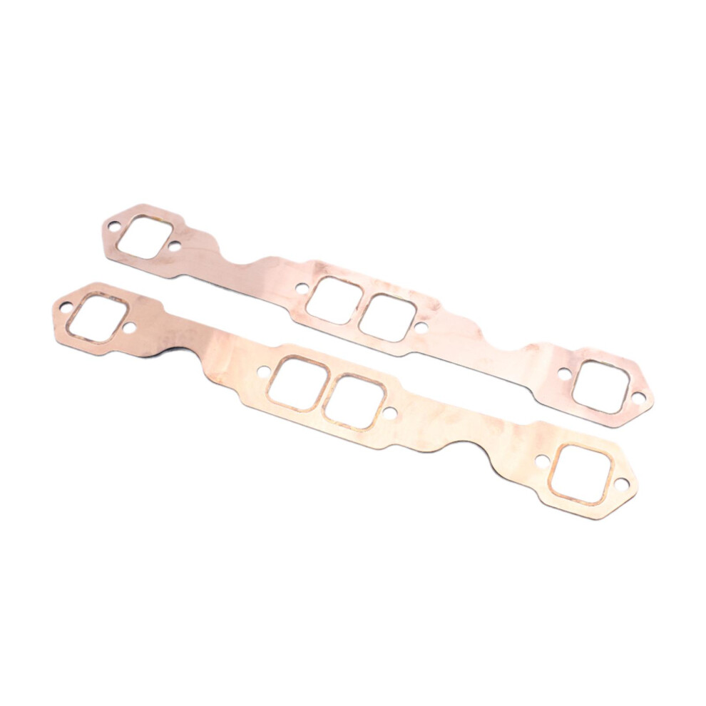 2X Sbc Square Port Copper Header Exhaust Gasket Seal For Chevy 400 283 6901423238602