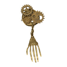 Steampunk Brooch Lapel Pin Cosplay Fashion Gear Badge for Shirts Cloth