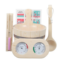 5 Pieces Sauna Accessory Set Thermometer and Hygrometer for Sauna Stea