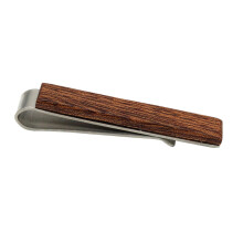 Men's Tie Clip Traditional Skinny Wood Tie Pin for Valentine's Day Pro