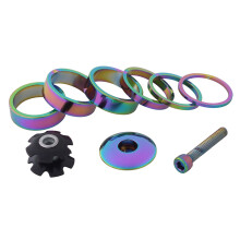 6Pcs Bicycle Headset Spacers 1-1/8" Bolt Bike Headset Washers for Road
