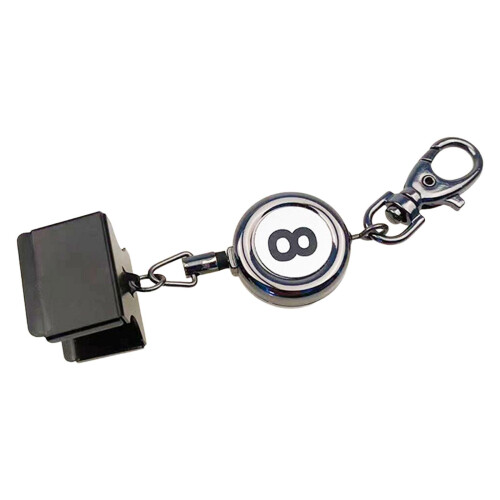 Retractable Key Ring Cups Pocket Billiard Snooker Pool Chalk Holder Ke