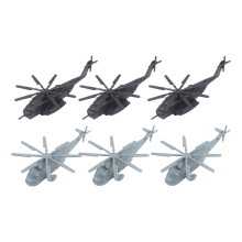 6x Simulation Aircraft Model Action Figures Accs Small Collection Heli