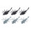 6x Simulation Aircraft Model Action Figures Accs Small Collection Heli 1
