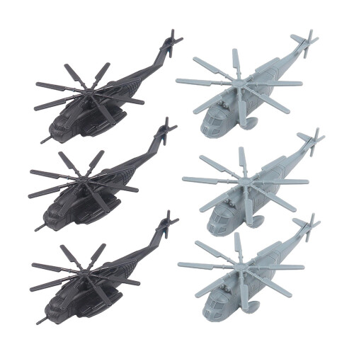 6x Simulation Aircraft Model Action Figures Accs Small Collection Heli 2