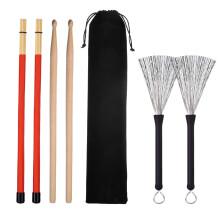 Drumsticks Set Portabl with Storage Bag for Rock Band Acoustic Drummer