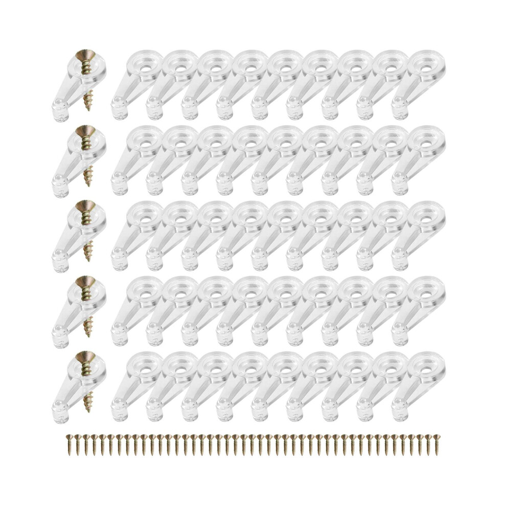 50X Glass Retainer Clips Glass Cabinet Clips For Screen Fixing Windows 6901423258983