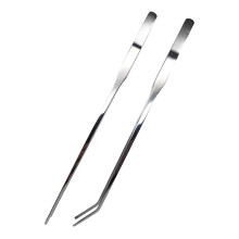 2Pcs Aquarium Tweezers Straight and Curved Tweezers Set for Gecko Snak