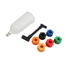 Engine Oil Funnel Set with Offset Extension Tube with Adapters for Car