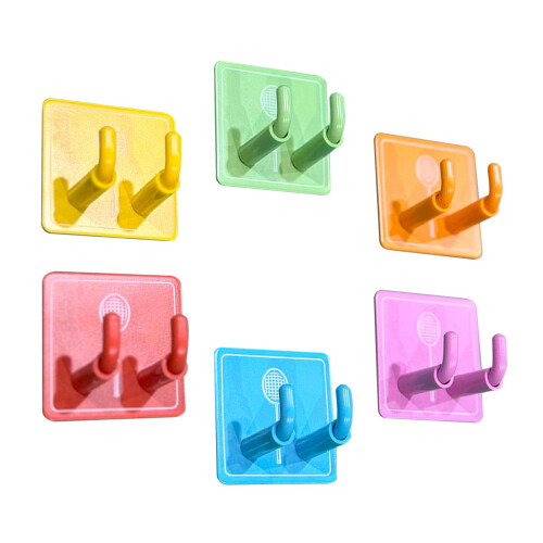 6Pcs Wall Mounted Racket Rack Badminton Racket Hook for Gym Garage Gam 1
