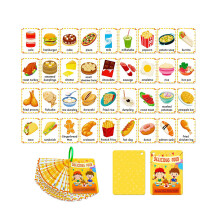 Food Flash Cards Interactive Coordination Early Learning for Daycare C