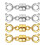 4 Pieces Magnetic Necklace Clasps Closures Versatile Shiny Surface Ext 1