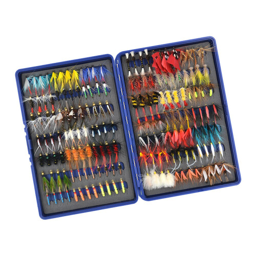 Fly Fishing Flies Assortment with Storage Box Fishing Baits with Sharp 1