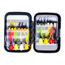 20x Fly Fishing Flies Fishing Tackle Tools with Hooks for Perch Bass S