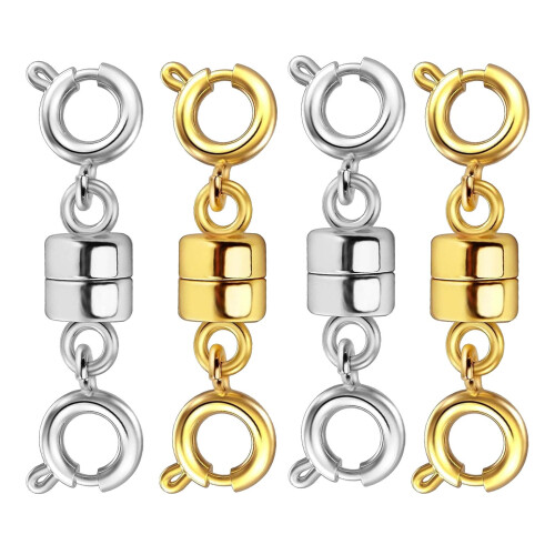 4 Pieces Magnetic Necklace Clasps Closures Versatile Shiny Surface Ext 2