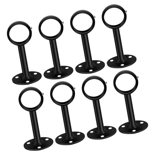8Pcs Ceiling Curtain Rod Bracket Support Multifunctional Heavy Duty fo 1