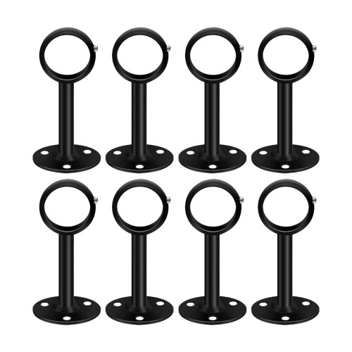 8Pcs Ceiling Curtain Rod Bracket Support Multifunctional Heavy Duty fo