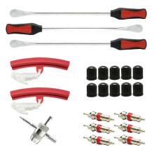 Steel Tire Spoon Kit 14.5 inch with Valve Tool for Bikes Trucks Motorb