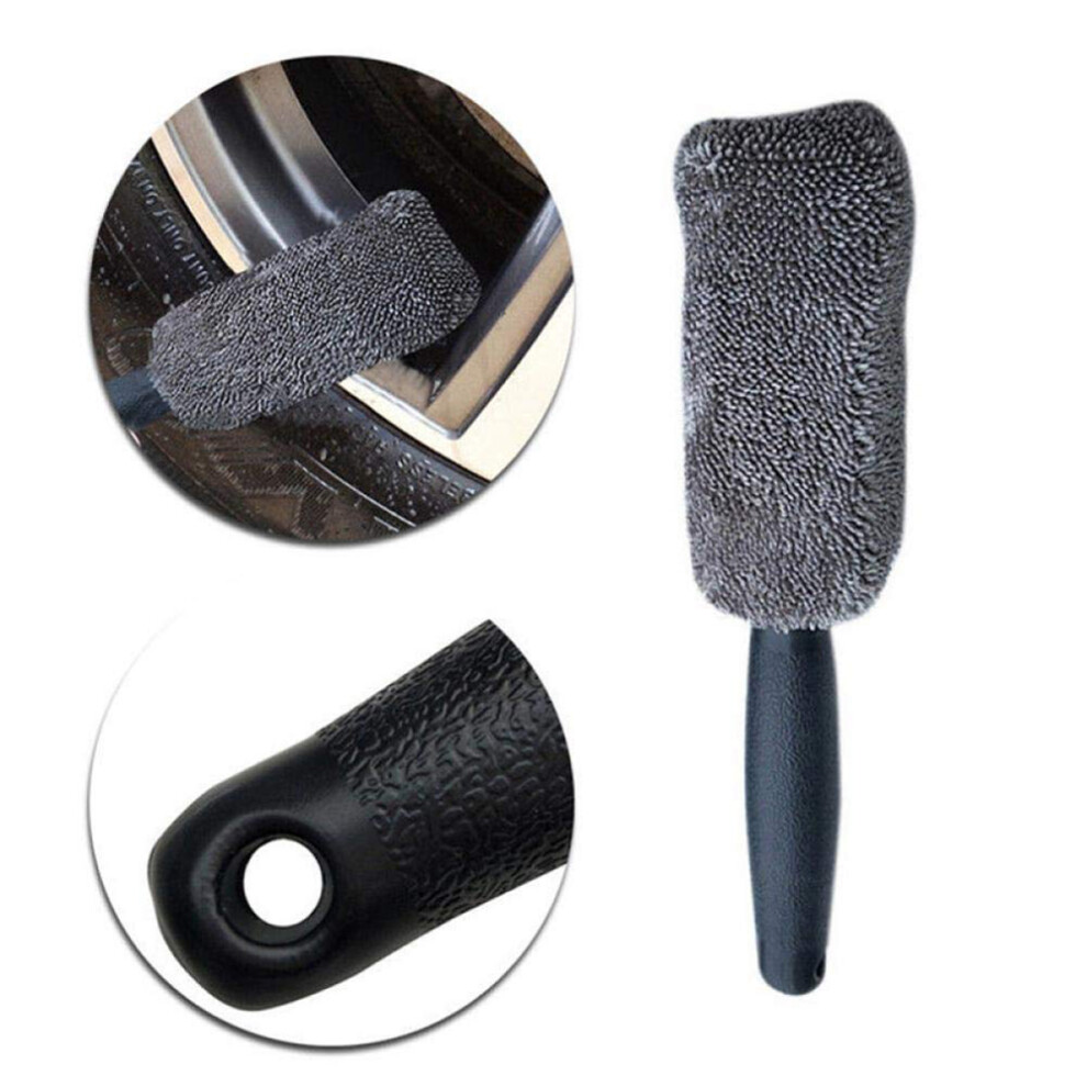 Microfiber Car Wheel & Tire Rim Brush Compact Car Cleaning Tool For Easy Wash 7661382110973