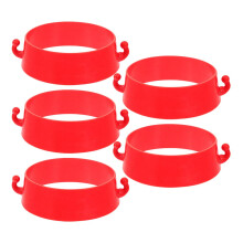 5pcs HeavyDuty Plastic Traffic Cone Chain Connector Rings for Road Safety and Parking Management