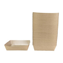 100 Pieces Kraft Paper Food Trays Snack Container for Snack Hot Dog Sa