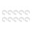 10 Pieces Curtain Rod Bracket Holders Anti Slip Practical Shaped Light 3