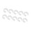 10 Pieces Curtain Rod Bracket Holders Anti Slip Practical Shaped Light 2