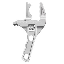 Faucet Pipe Wrench 20cm, HeavyDuty WideJaw Adjustable Spanner for Drain, Pipe, Faucet, Bicycle, Brake, Hydrant