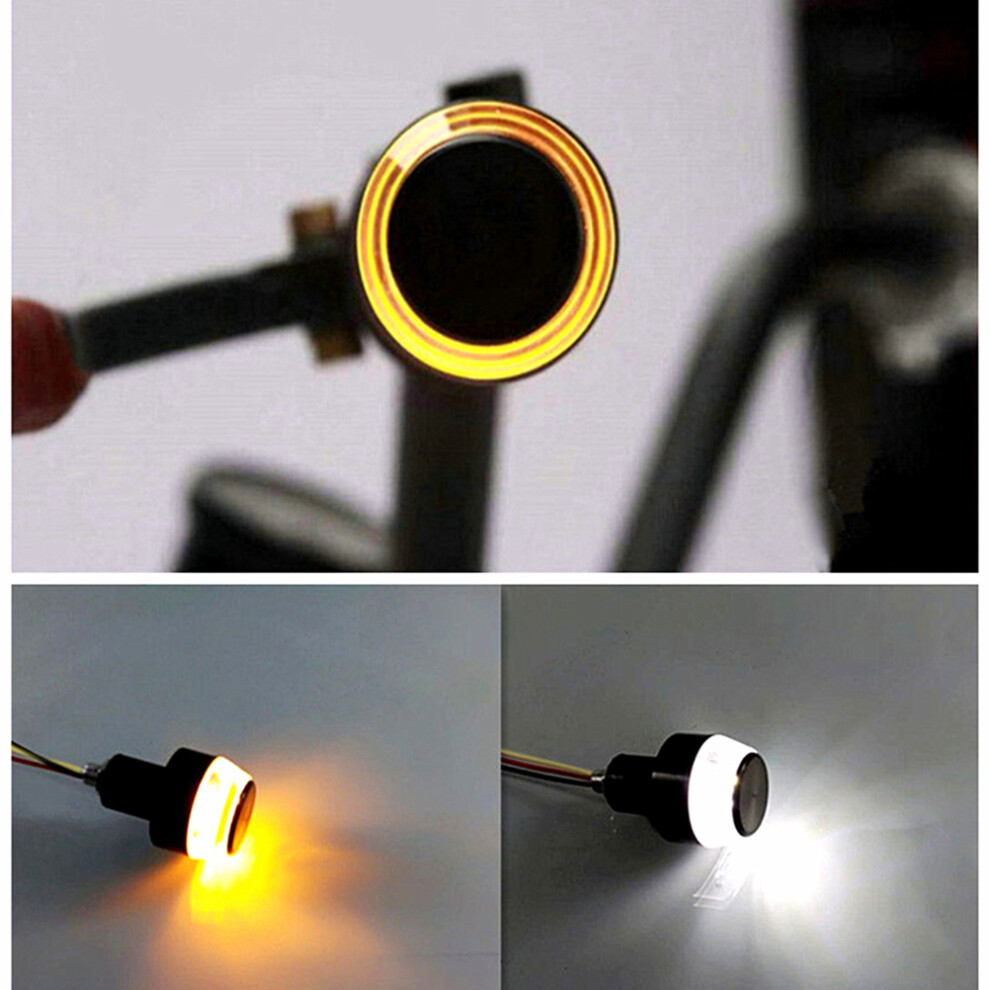 Motorcycle Handlebar Indicator S 2Pcs Led Turn Signal Grip End Bar Light 6921373914784