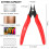 Side cutters, diagonal, mini scissors for electrical cables, model making, thin hardness, red 5