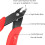 Side cutters, diagonal, mini scissors for electrical cables, model making, thin hardness, red 3