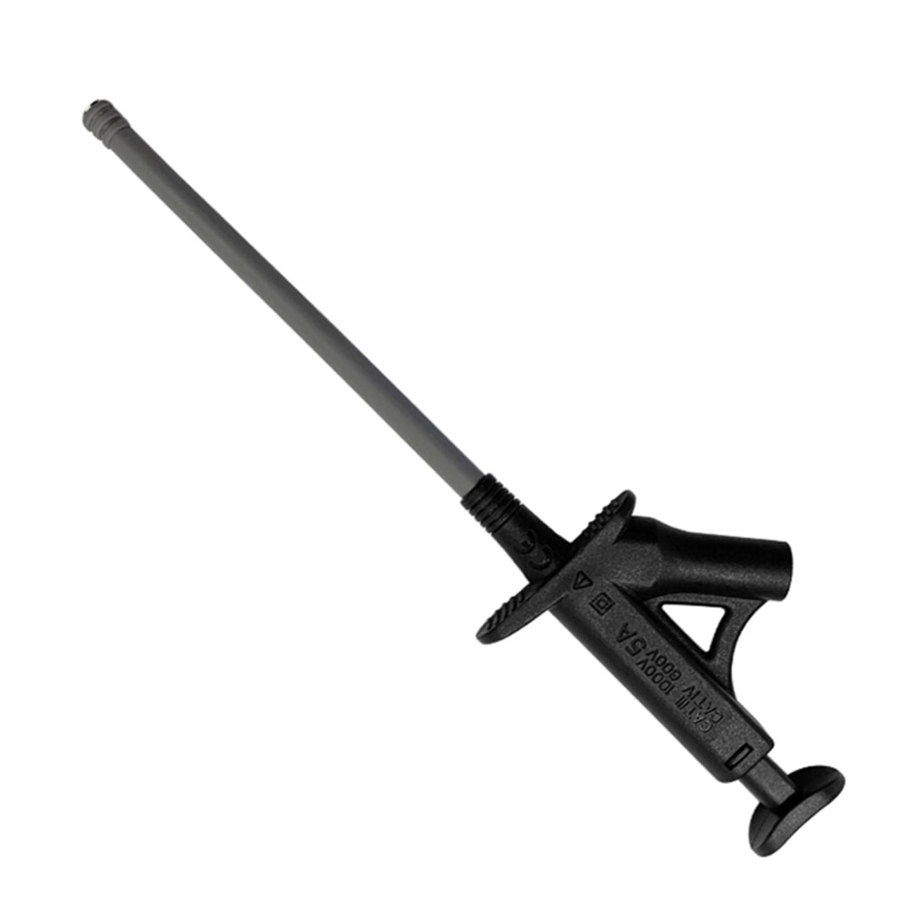 4Mm Banana Socket Test Hook Clip J.30042 Professional Flexible Grabber Probe Ic Test Hook Clip For Multimeter Black 9347817123159