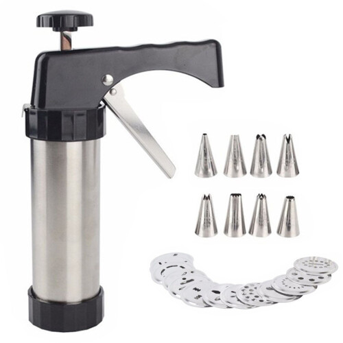 Durable Stainless Steel Cake Decorating Gun Set with 13 Discs 1