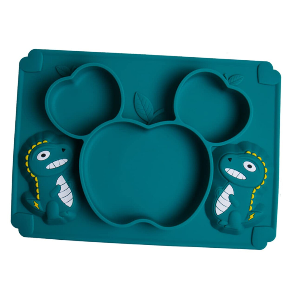 Silicone Suction Baby Plate with Three Compartments and Strong Suction Base for Toddlers