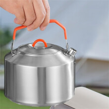 Stainless Steel Tea Kettle For Camping And Outdoor Hiking 0.9L And 1.5L Capacities With Heat Resistant Handle