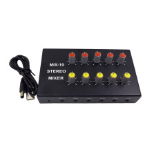 Mélangeur de ligne 10 canaux, Mini mélangeur Audio à faible