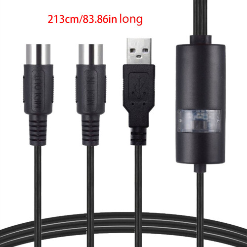 Convertisseur adaptateur de câble USB MIDI, connectez le-Noir 1