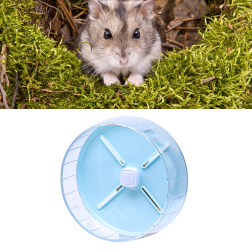 Roda de Exercícios para Hamster de 20 cm (7,9 polegadas), Super Silenciosa, com Suporte, Ideal para Pequenos Animais de Estimação, Resistente e 1