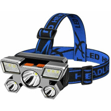 Wiederaufladbare Stirnlampe mit Taschenlampe, wasserdichte Outdoor-Stirnlampe mit IPX5-Schutzart, erweiterter Lichtkegel für Nachtwanderungen und