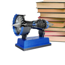 Turbofan Engine Model Kit, Aircraft Engine Model Kit, Simulated Functional Turbofan Aircraft Model Kit, Mechanical Science Education Toy.