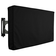 Outdoor TV Cover 30x32 Inch Black Waterproof Weatherproof Dustproof Flat Screen Protector