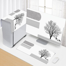 3 Pieces 1734 Inch Monitor Dust Cover Set Polyester Computer Screen Protector Dust Protection