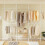 SoBuy White Telescopic Clothes Rail & Open Wardrobe 5